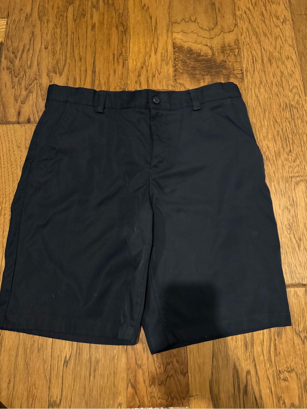 5 Pairs Lands' End Boy’s Black Flat-Front Shorts